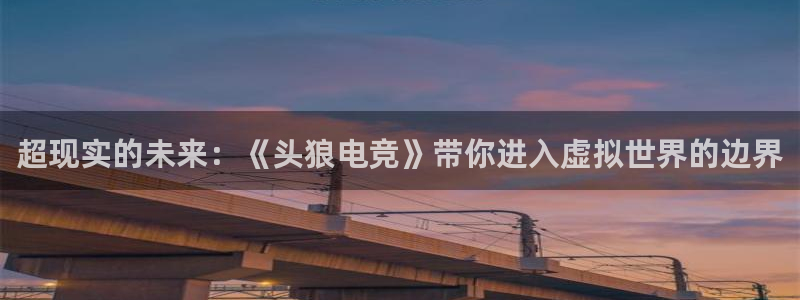 乐鱼电竞：超现实的未来：《头狼电竞》带你进入虚拟世界的边界